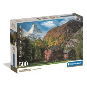   Puzzle, Matterhorn, hegyi táj, poszterrel, 500 db, 25x18 cm dob.
