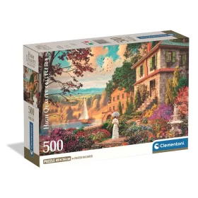   Clementoni Puzzle, viktoriánus promenád, poszterrel 500 db, 25x18 cm