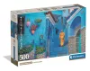 Clementoni Puzzle, kék utcakép, poszterrel, 500 db, 25x18 cm