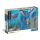 Clementoni Puzzle, kék utcakép, poszterrel, 500 db, 25x18 cm