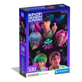   Clementoni Puzzle 500 db poszterrel – KPop Demon Hunters Démonvadászok Saja Boys