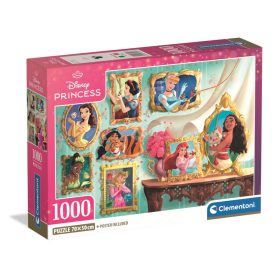 Clementoni Puzzle 1000 db poszterrel – Disney hercegnők