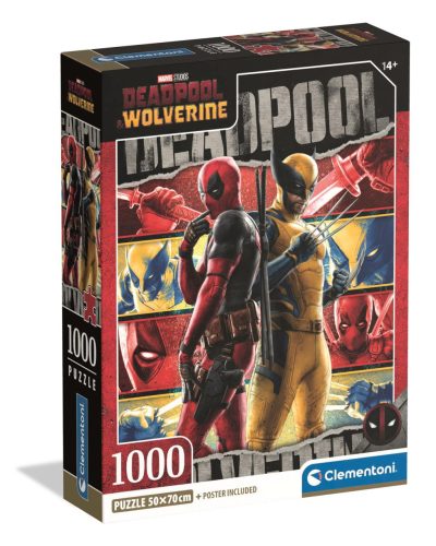 Clementoni Puzzle 1000 db poszterrel – Marvel Deadpool