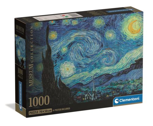 Clementoni Puzzle 1000 db poszterrel – Csillagos éjszaka