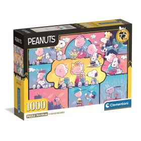 Clementoni Puzzle, Snoopy és barátai, poszterrel, 1000 db