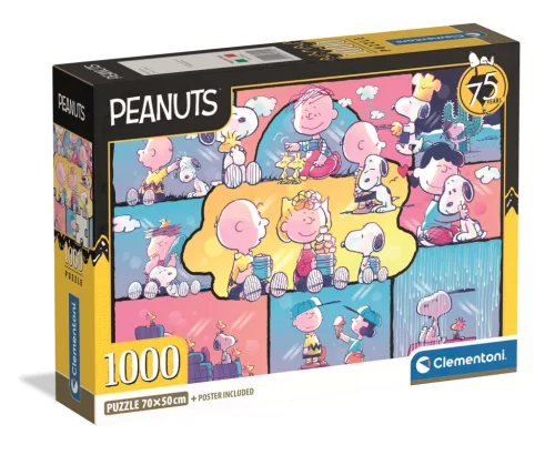 Clementoni Puzzle, Snoopy és barátai, poszterrel, 1000 db