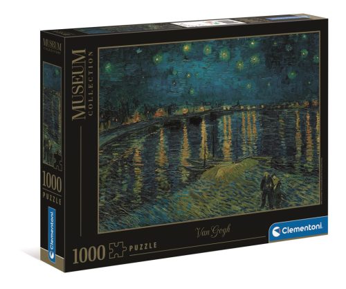 Clementoni Van Gogh: Csillagos éj a Rhône folyónál Puzzle - 1000 db-os