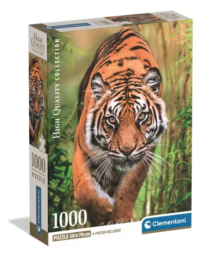 Clementoni Puzzle, tigris, poszterrel, 1000 db