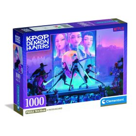   Clementoni Puzzle 1000 db poszterrel – KPop Demon Hunters Démonvadászok csata