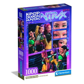   Clementoni Puzzle 1000 db poszterrel – KPop Demon Hunters Démonvadászok Huntrix