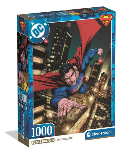 Puzzle, DC, Superman, 1000 db, poszterrel, 20x28 cm dob.