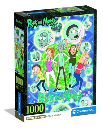 Clementoni Puzzle 1000 db poszterrel – Rick és Morty