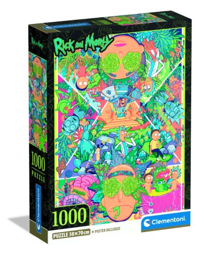 Clementoni Puzzle 1000 db poszterrel – Rick és Morty