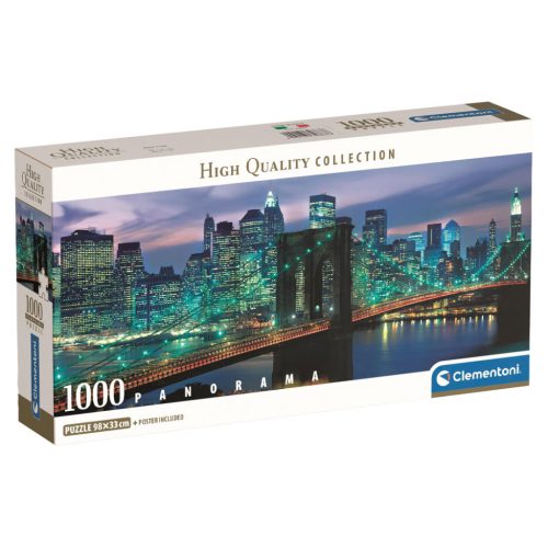 Clementoni, Brooklyn Híd panoráma puzzle, poszterrel 1000 db-os