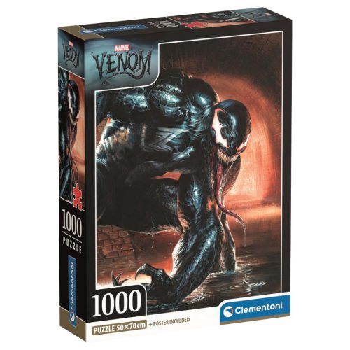 Clementoni, Marvel Venom puzzle, poszterrel 1000 db-os