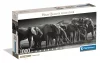 Clementoni Puzzle, Elefántok az itatónál, poszterrel, 1000 db, panoráma