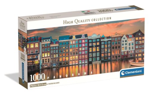 Clementoni High Quality Collection – Amszterdam Fényekben panoráma puzzle