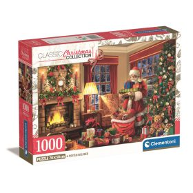   Clementoni Classic Christmas Collection, Karácsonyi kollekció puzzle, poszterrel 1000 db-os