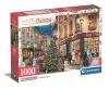 Puzzle, XM, karácsonyi utca, poszterrel, 1000 db, 28x20 cm dob.