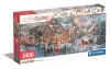 Clementoni Puzzle, XM, karácsonyi utca, poszterrel, 1000 db, panoráma