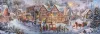 Clementoni Puzzle, XM, karácsonyi utca, poszterrel, 1000 db, panoráma