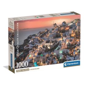 Clementoni Puzzle 1000 db poszterrel – Santorini