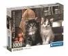 Puzzle, 2 db cica, poszterrel, 1000 db, 28x20 cm dob.