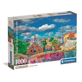   Clementoni Puzzle 1000 db poszterrel – Güell Park Barcelona