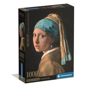   Clementoni Puzzle 1000 db poszterrel – Leány gyöngy fülbevalóval