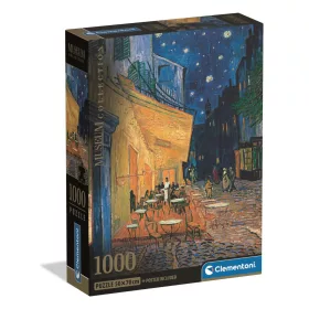   Clementoni Puzzle, kávézó terasz éjszaka, poszterrel, 1000 db