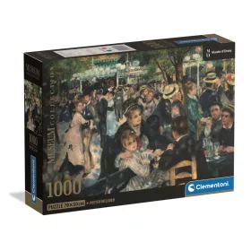   Clementoni Puzzle, táncmulatság, poszterrel, 1000 db, 28x20 cm