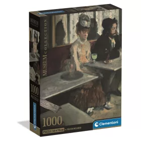 Clementoni Puzzle, kávézó, poszterrel, 1000 db, 20x27 cm