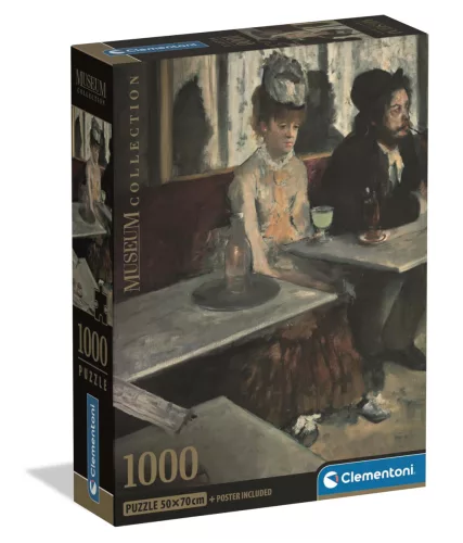 Clementoni Puzzle, kávézó, poszterrel, 1000 db, 20x27 cm