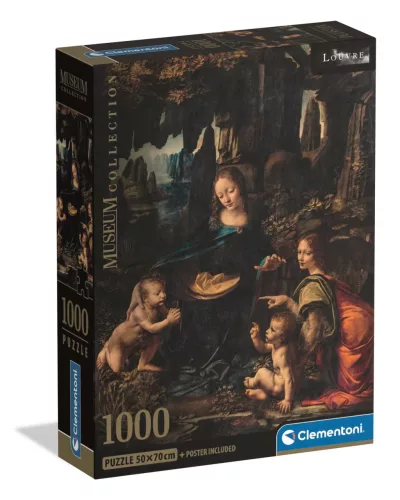 Clementoni Puzzle, Szűz Mária és a kis Jézus, poszterrel, 1000 db