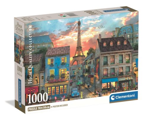 Clementoni Puzzle 1000 db poszterrel – Párizsi utcák