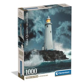   Clementoni Puzzle, világítótorony a viharban, poszterrel 1000 db-os