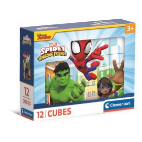 Mesekocka, Spidey és barátai, 12 db, 17x13 cm dob.