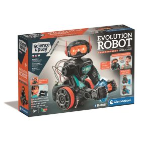   Clementoni - Sience & Play: Evolution Robot, megépíthető és programozható játékrobot