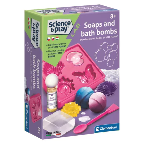 Clementoni - Science & Play: Szappan- és fürdőbomba készítő készlet