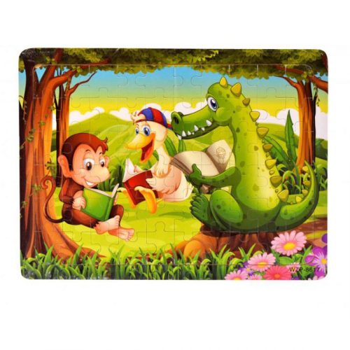 Állatos fa puzzle 60 darabos dínós