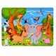 Állatos fa puzzle 60 darabos vadállatos