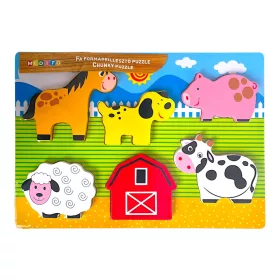 MEDITO, Fa 3D farm ki-berakó puzzle – 6 darabos