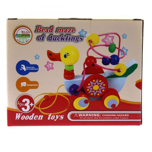 Wooden Toys húzós kacsa golyóvezetővel