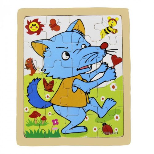 Fa puzzle farkasos 20 darabos