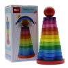 Fa toronyépítő montessori, virág formájú torony