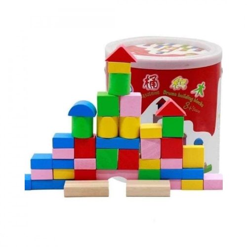 Fa építőkocka 40 darabos