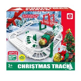 Összeépíthető karácsonyi vonatpálya készlet 38db-os