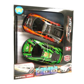 Fém driftelős autó készlet, 2 db-os, 4 színben