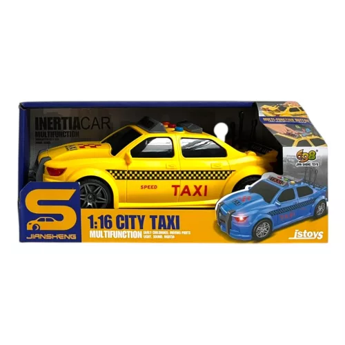 Lendkerekes játék taxi élethű hanggal és fénnyel