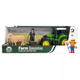   Traktor készlet – bárány figurával, lendkerekes, 2 színben